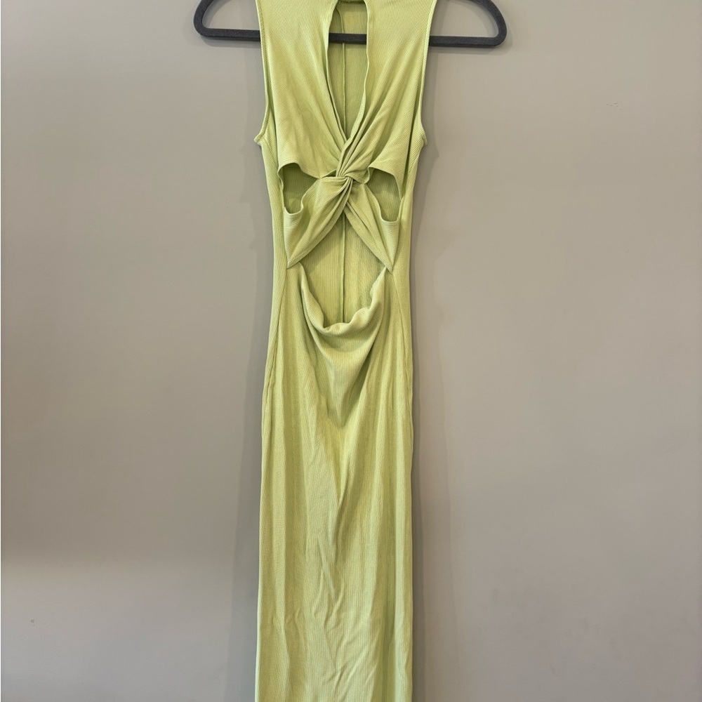 Chic Lime Backless Dress